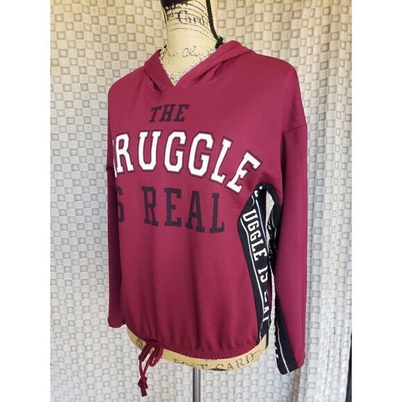 Women's Lightweight Hoodie The Struggle is Real Cozy Pullover Small NWOT - Picture 3 of 8